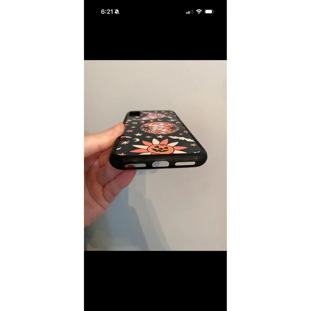iPhone X XS Case Unisex Black Halloween Celestial Spooky Disco Ball Witch Hat